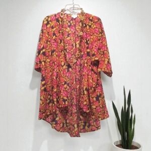 Colorful LulaRoe Kimono Women's Size S Lightweight Casual Floral